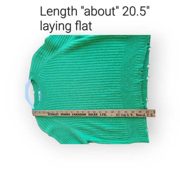 100% Cashmere Kelly Green Sweater 27 Miles Malibu Size M - Picture 6 of 7